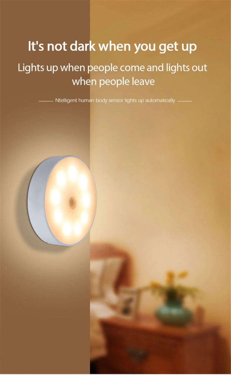 Rechargeable Magnetic Motion Sensor LED Night Light