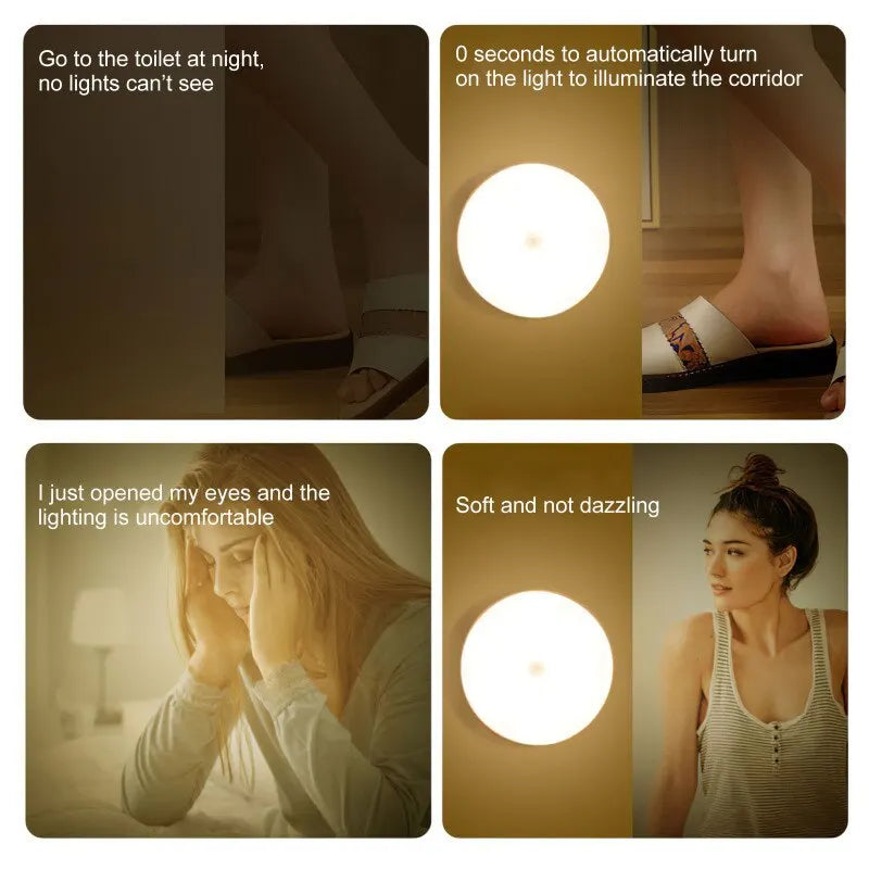 Rechargeable Magnetic Motion Sensor LED Night Light