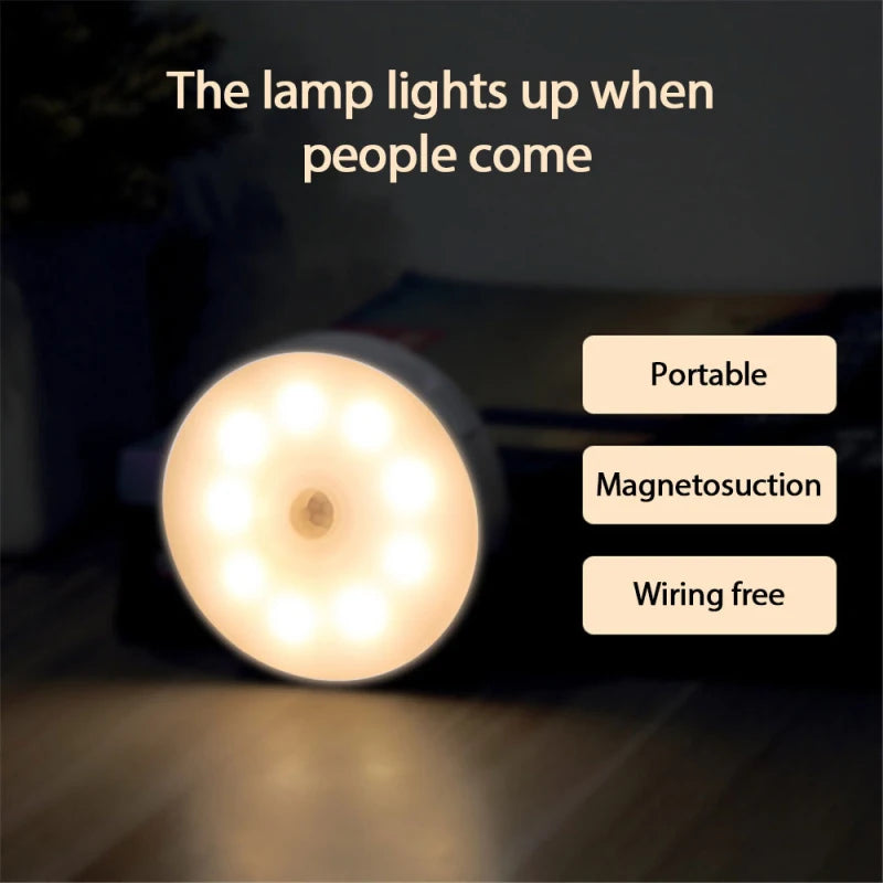 Rechargeable Magnetic Motion Sensor LED Night Light